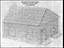 Drawing of the first log church near Risden Road.