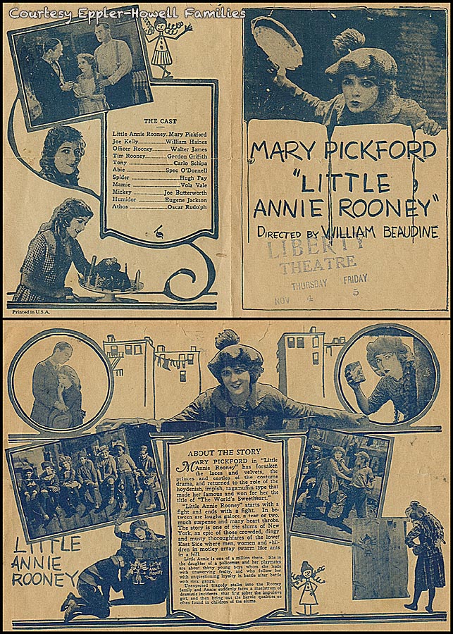 Mary Pickford movie flyer c.1925 width=