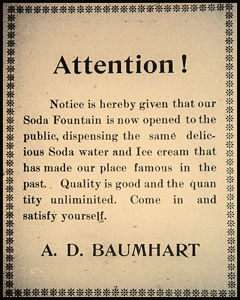 Baumhart's Soda fountain