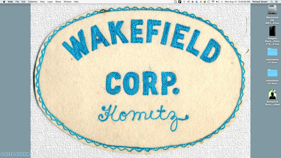August 20,  2016 - Museum ad and bowling shirt patch=