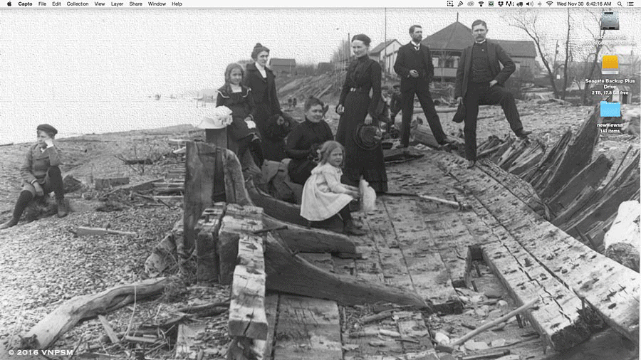 December 3,  2016 - Jeb and boat bones=