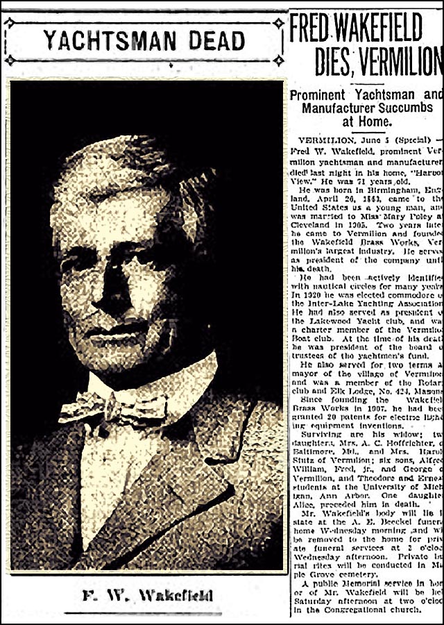 Wakefield obituary from Sandusky Star-Register