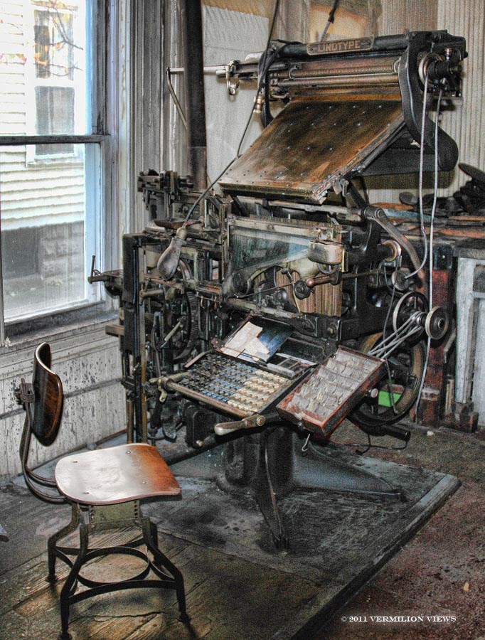The Linotype machine at The News