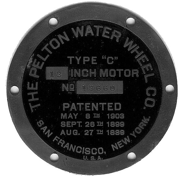 Pelton Motor cover plate