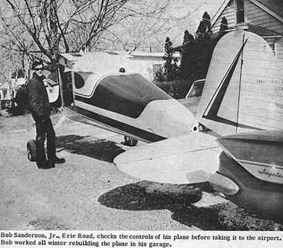 Bob Sanderson with plane